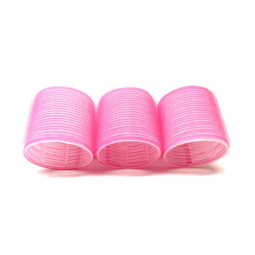 Self Adhering 2-1/2  Anti-Static Thermal Hair Rollers - 3 Count (PINK)