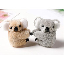 CRIZAN 2 db Barna Szrke Plss Koala Sisters Legjobb Bartok Aranyos Hajkapcsok Csszsmentes Egyszeru Szablytalan Hajbilincsek Divat Claw Clips Haj