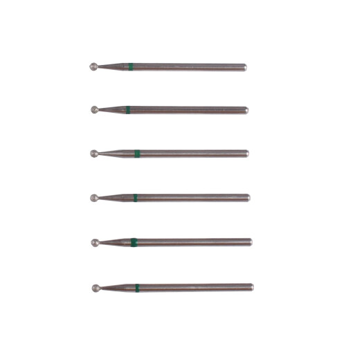 MZCMSL Round Ball Cuticle Bit Set with Case  3/32 Shank Manicure Drill Bits 6pcs Cuticle Remover Bits(f2.34mm) 2