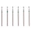 MZCMSL Round Ball Cuticle Bit Set with Case  3/32 Shank Manicure Drill Bits 6pcs Cuticle Remover Bits(f2.34mm) 1