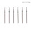 MZCMSL Round Ball Cuticle Bit Set with Case  3/32 Shank Manicure Drill Bits 6pcs Cuticle Remover Bits(f2.34mm) 2