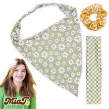 FROG SAC & Mia Talerico -hiushuivi, päänauhat tytöille, kukkapanta, huivi, bandanat, kukkakuvioinen bandana, päänauhat naisille, boheemi huivi, p