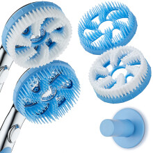 AquaCare 3 db. Kefefej kszlet Aquassage hidroterpis kzi zuhanyhoz - Puha srtju testkefe, gubancmentesto hajkefe fali tart. 100%-ban higiniku