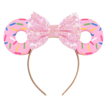 WelyHM Pink Paillet-h?rb?nd med muse?rer og sl?jfe H?RB?ND til kvinder og piger 1 antal (pakke med 1) Festg?ster Cosplayers Holiday Celebrators