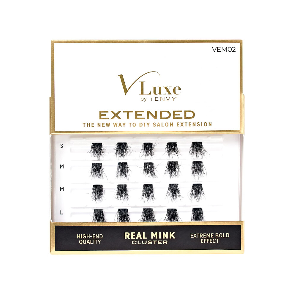 Ienvy Extended Real Mink Lash Clusters Lashes Diy Salon Lash Extension Apply Underneath Natural Lashes For Perfect Lash Extension Effect False Eyelas