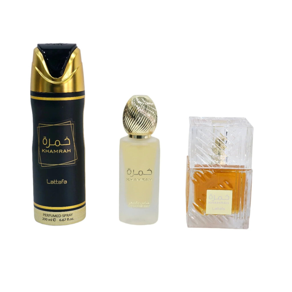 Lattafa Khamrah 3 Pcs Gift Set