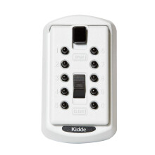 Kidde AccessPoint 001413 KeySafe Original Slimline Druckknopf-Kombination Permanent-Schl   sselschlosskasten, 2 Schl   ssel, Wei