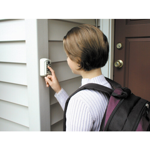 KIDDE Kidde AccessPoint 001413 KeySafe Original Slimline Push Button Combination Permanent Key Lock Box 2-Key White 1
