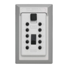 Kidde AccessPoint 001408 KeySafe Original Druckknopf-Kombination Permanent-Schl   sselschlosskasten 5-Schl   ssel, wei