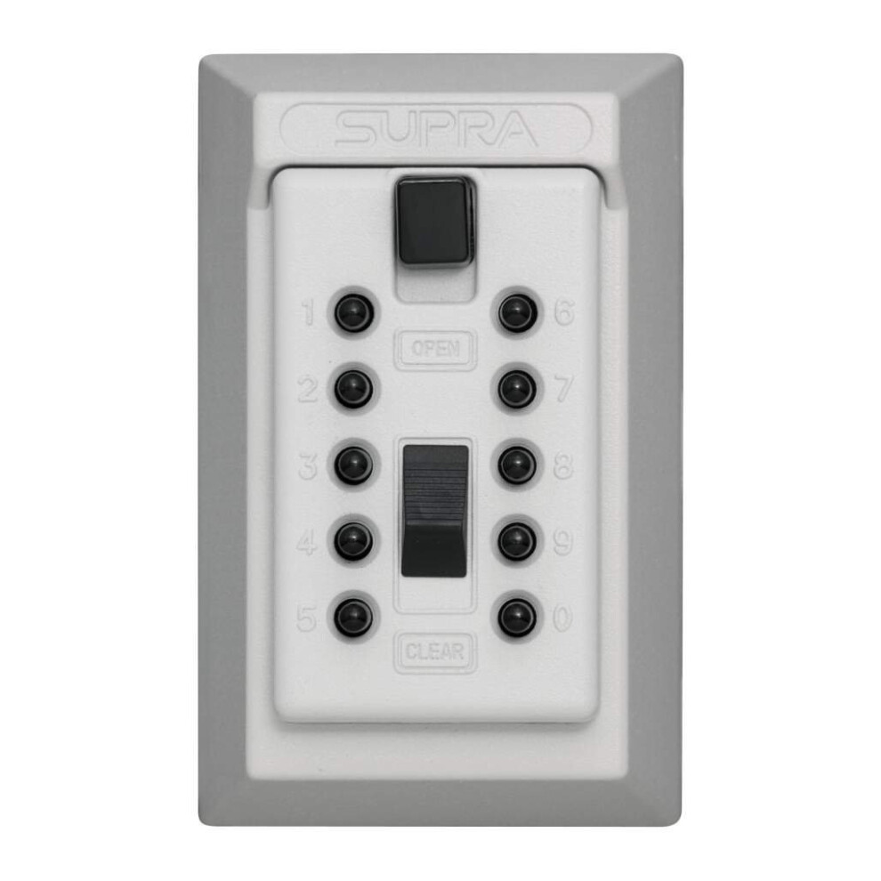 Kidde AccessPoint 001408 KeySafe Original Push Button Combination Permanent Key Lock Box  5-Key  White