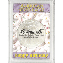 Support pour carte d'anniversaire Harris 2x3 - SILVER EAGLES par HE Harris