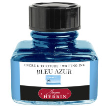 Encre pour stylo plume Herbin - Flacon de 30 ml - Bleu Azur