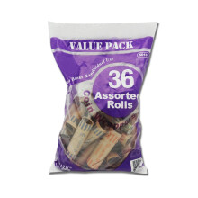 Bazic Assortered Coin Wrappers Rolls Made in USA Quarter Pennies Nickels Dimes Holdable Preformed Paper Coins Rubes (36/Pack) 1-Pack