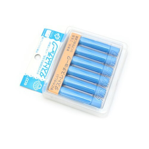 Rikagaku Dustless Chalk 6-Piece Blue (DCC-6-BU)