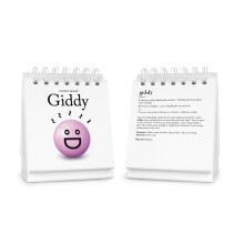Genuine Fred THE DAILY MOOD Desktop Flipchart - 47 Moods - Helps Identify Emotions & Start Conversation - Fun & Functional Desk Accessories for home o