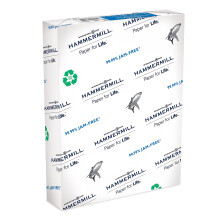 Carta per stampante Hammermill Great White 100% carta riciclata 8,5 x 11 - 1 risma (500 fogli) - 92 Bright Prodotto negli Stati Uniti 086790R