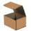 Aviditi Brown Kraft Cardboard Cardboard Botes de diffusion 5 """" ""x 4"" ""x 3"" ""Pack de 50 crase 2