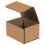 Aviditi Brown Kraft Cardboard Cardboard Botes de diffusion 5 """" ""x 4"" ""x 3"" ""Pack de 50 crase 1