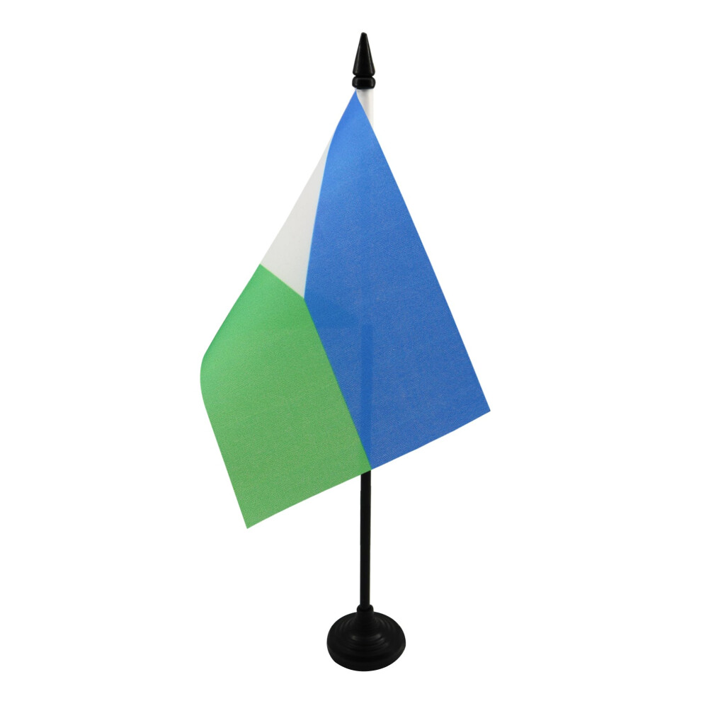 Bandiera Da Tavolo Gibuti 15X10Cm - Piccola Bandierina Gibutiana 10 X 15 Cm - Az Flag-image