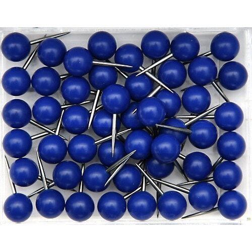 AKOAK 1/8 inch Dark Blue Map Tacks Pack of 100