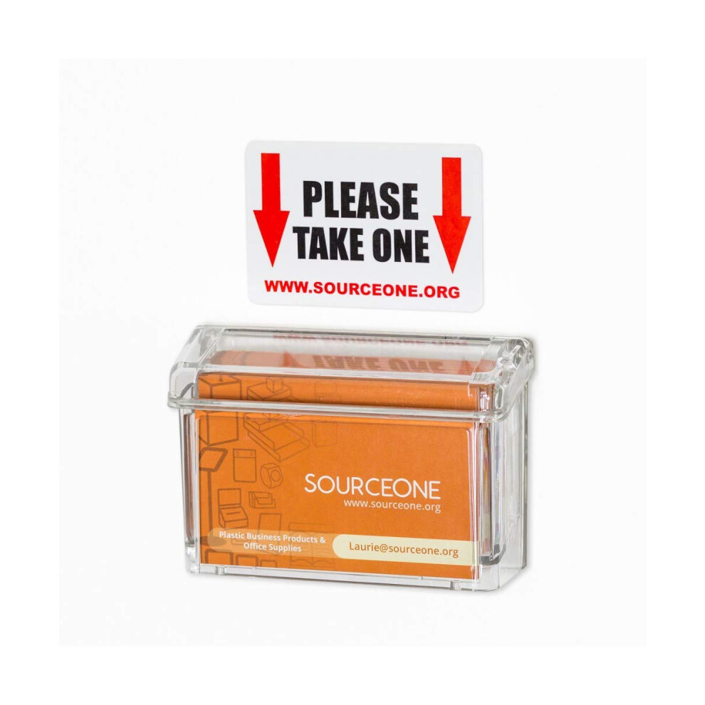 Sourceone.Org Source One Porte-Cartes De Visite D'ext Rieur Haut De Gamme D Collez Et Collez Transparent Incassable Autocollant Take One Inclus-image