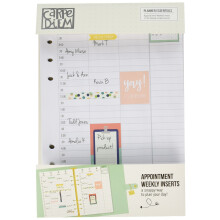 Carpe Diem Appt Planner Essentials Lodret aftale Ugentlige indl?g 21,1 x 14,7 x 1,6 cm Hvid