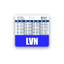 LVN Badge Buddy Horisontal m/H?jde & V?gt konverteringsdiagrammer (bl?)