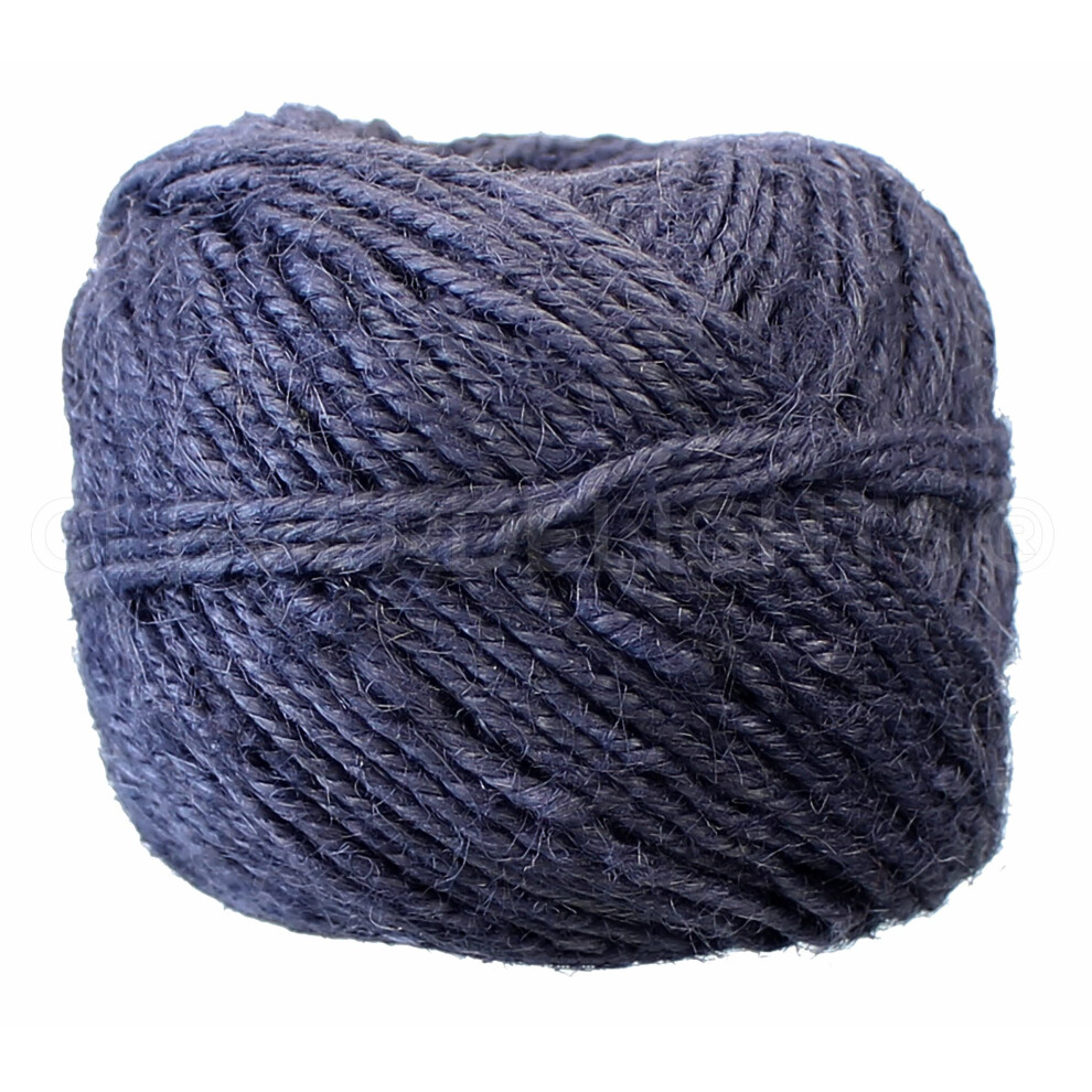 Cleverdelights Navy Blue Jute Twine - 50 Yards - 2Mm Diameter - Eco-Friendly Natural Jute String Rope 693892355121