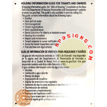Metallschild Housing Information Guide (27,9 x 21,6 cm)