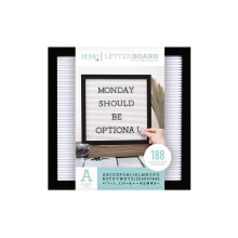 American Crafts DCWVE Die Cuts met A View Board Letterbord - 12 x 12 - Zwart en wit (189 stuks) LB-006-00003 12 x 12