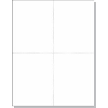 NextDayLabels 8-1/2"" x 11"" Laser-/Tintenstrahl-Postkarten, 4 pro Seite (4-1/4"" x 5-1/2"" jede Karte | Wei 1000 Karten)