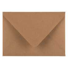 JAM PAPIR A7 V-Flap Invitation Konvolut - 5 1/4 x 7 1/4 - Brun Kraft Paper Bag Genbrug - 50/Pak