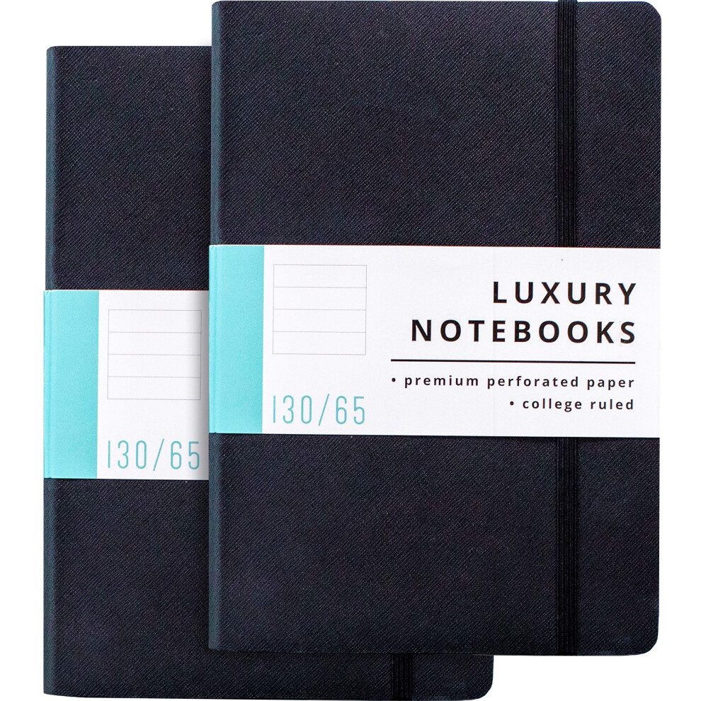 Papercode Lined Journal Notebook - Luxury Journal for Writing w/ 130 Pages  Soft Cover - Executive Notebook for Work  Travel  College - Black-image-OPC-PDTSGMR-NEW