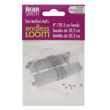 Beadsmith Deb Moffett-Halls Endless Loom Bands 8 Tommer Diameter Pakke med 6 stykker Klar farve Brug med Endless Loom