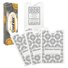 500 Cashier Depot Keycard Konvolut/Sleeve """" Welcome Guests"""" 2-3/8"""" x 3-1/2"""" Robust 24lb hvidt papir 500/kasse (gr?)