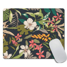 Amcove Mauspad mit tropischem Druck, B rogeschenk, Mausmatte, Hawaii-Mauspad, Blumendruck, Mauspad, Mausmatte, Schreibtischzubeh r