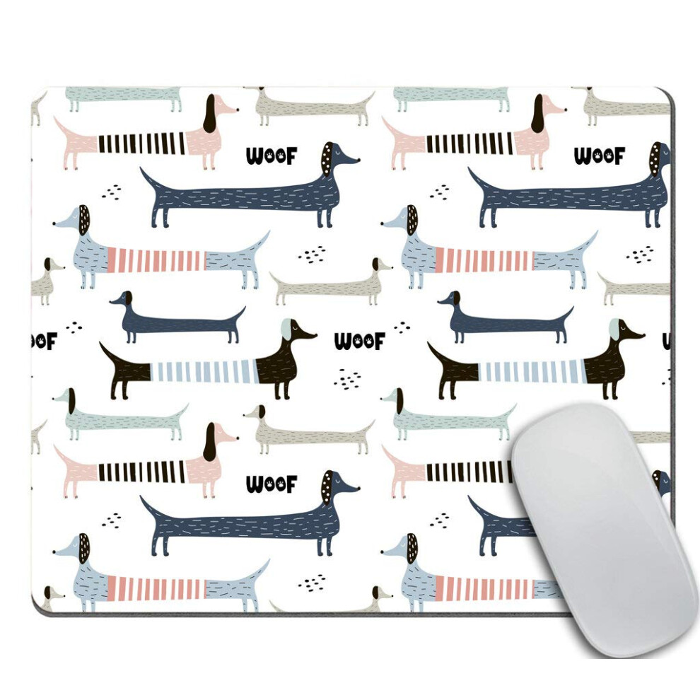 Amcove Colorful Dachshunds Design Mousepad Non Slip Rubber Gaming Mouse Pad Rectangle Mouse Pads For Computers Laptop 6280849573956