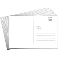 Postcards Blank 4x6 Cardstock Pack of 50 Blank Postcards White Thick Heavy 14pt Postcard Paper Area Designated for Postcard Stamps Printable Car