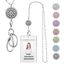 Lanyards for ID Badges - Lanyards for Women - Teacher Lanyard Strong Stainless Steel Badge Necklace Lanyard Keychain Nurse Gifts Fashion Office Work