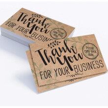 Business Thank You Cards - Small Business Essentials - Thank You For Your Business - Blank Note Card  Stationery Set of 50 3.5 x 2 Standard Business C