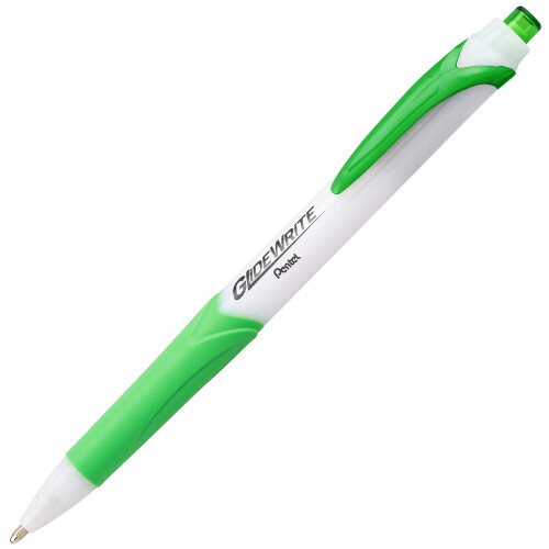 Pentel Pentel GlideWrite Kulpen med TechniFlo Bläck, (1.0mm) Medium, Limegrön Bläck, 12-pack (BX910-K) 1