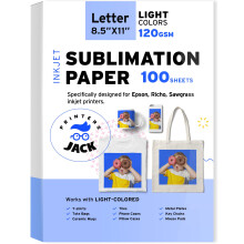 Printere Jack Sublimering Paper - 8,5 x 11 tommer 100 ark 120 gsm til enhver Epson Sawgrass Inkjet -printer med sublimering blækvarmeoverførsel s