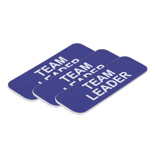 Teamleder 1 x 3"""" navneskilt Bl? (3 Pack)