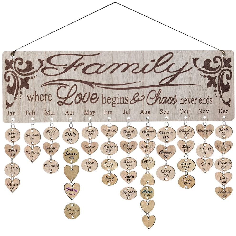 Cadeaux De No L Pour Maman De La Part De Sa Fille Et De Son Fils, Calendrier De Rappel D'anniversaire Familial, Meilleurs Cadeaux D'anniversaire-image