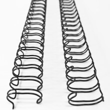 Binditek 100 Pack Double Loop Wire Binding Spines  7/16Inch Binding Wire for Letter Size  3:1 Pitch  80 Sheet Capacity  32-Loop  Black  for Students a