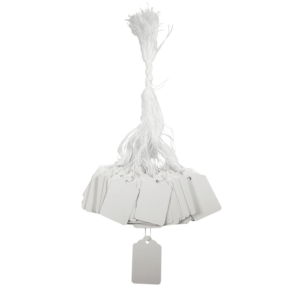 Etiquetas De Hilo Blancas Cutebox De 3,28 Cm X 4,75 Cm Para Etiquetar Precios (100 Unidades)-image