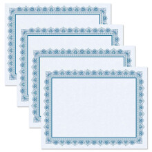 Intrikat certifikatpapper i bltt och bltt pergament - frpackning med 25 laser- och blckstrleskrivare som r kompatibel fr Office Business A