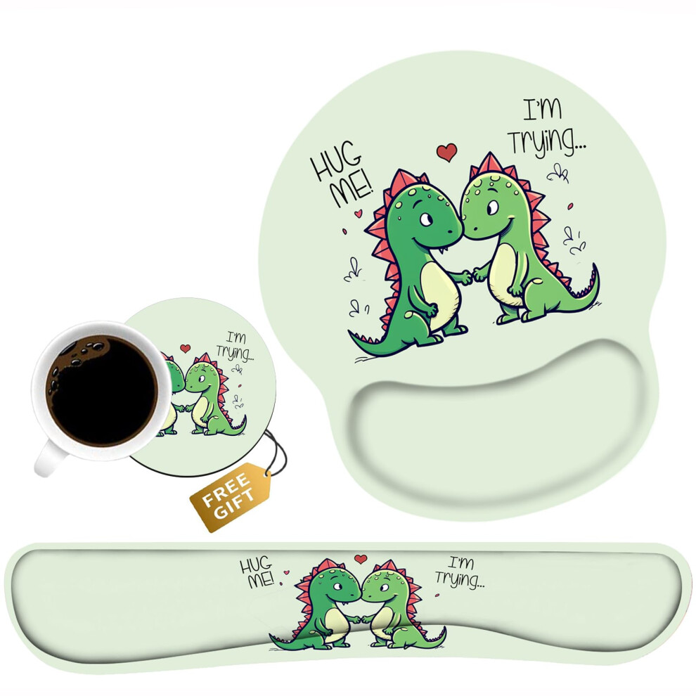 Zestaw Podkladek Pod Nadgarstki Na Klawiature I Mysz Z Podkladkami Ergonomiczne Wsparcie Antyposlizgowa Podstawa Z Pu Latwe Pisanie I Lagodzenie-image