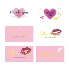 252 Thank You for Supporting My Small Business Cards  6 Elegant Gold Foil Design Thank You for Your Order Appreciation Cards for Small Business Boutiq