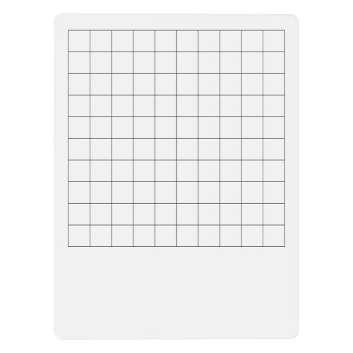 Dry Erase Board Blank Hundred Chart  Student Practice for School or Homeschool  Write In Numbers 1-100